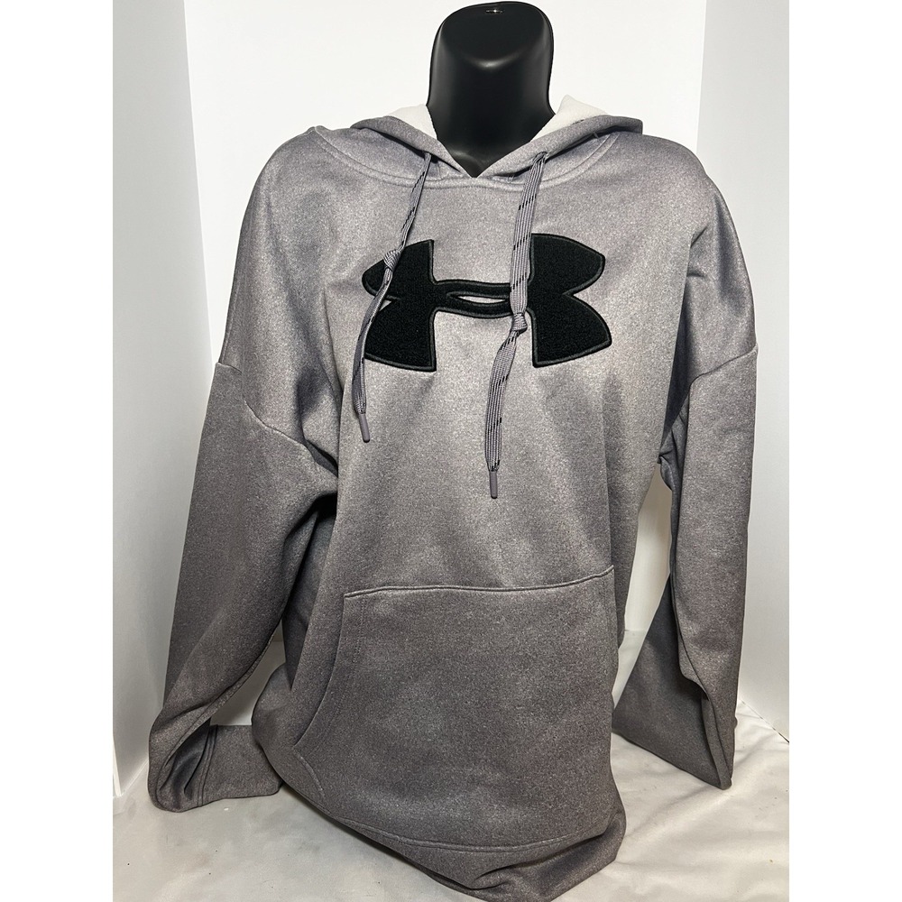 Under Armour Tiny Of Purple / Gray Hoodie Sweatshirt Womens Size Large - Picture 1 of 4